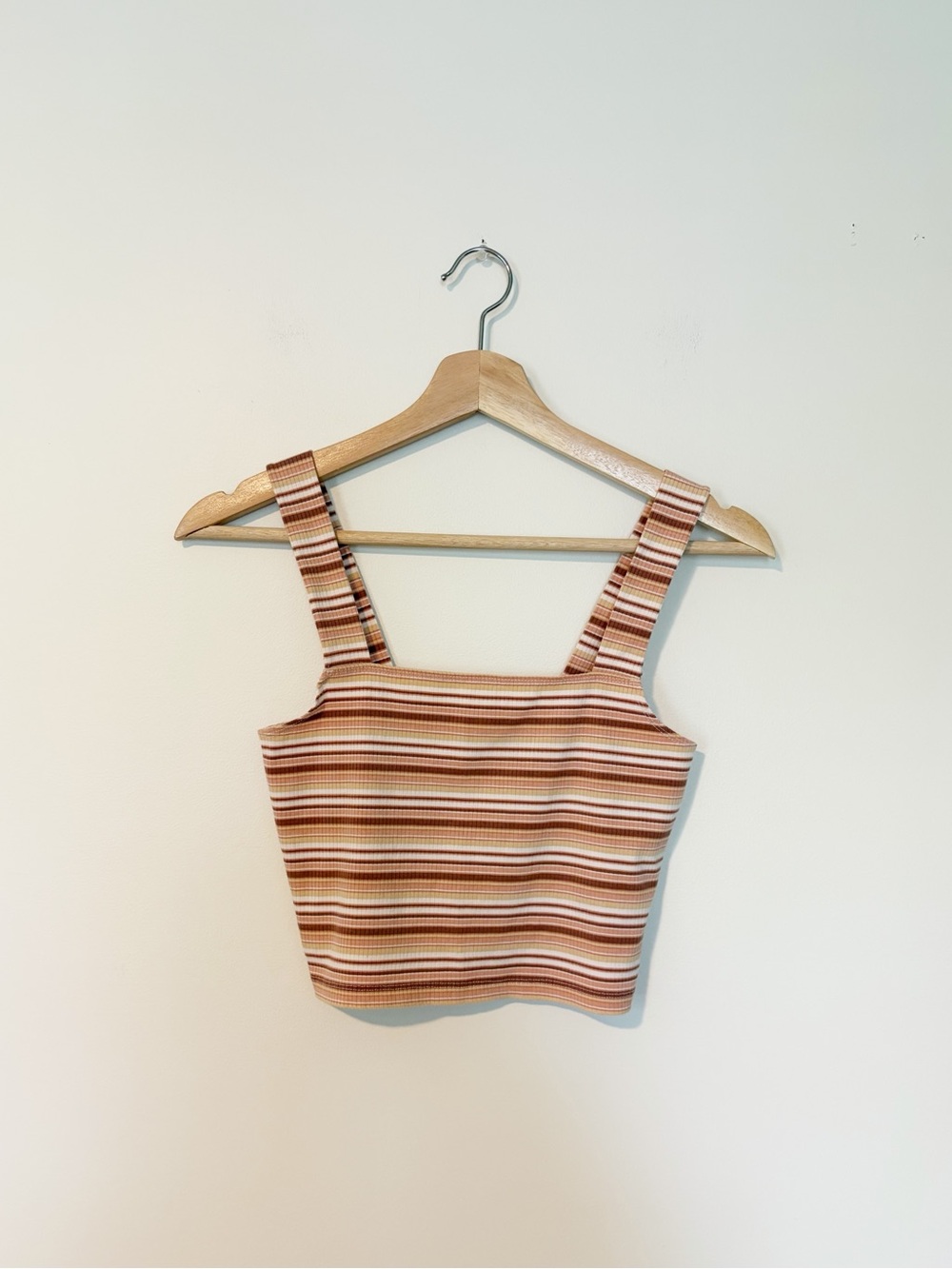 American Eagle Striped Cropped Tank Top